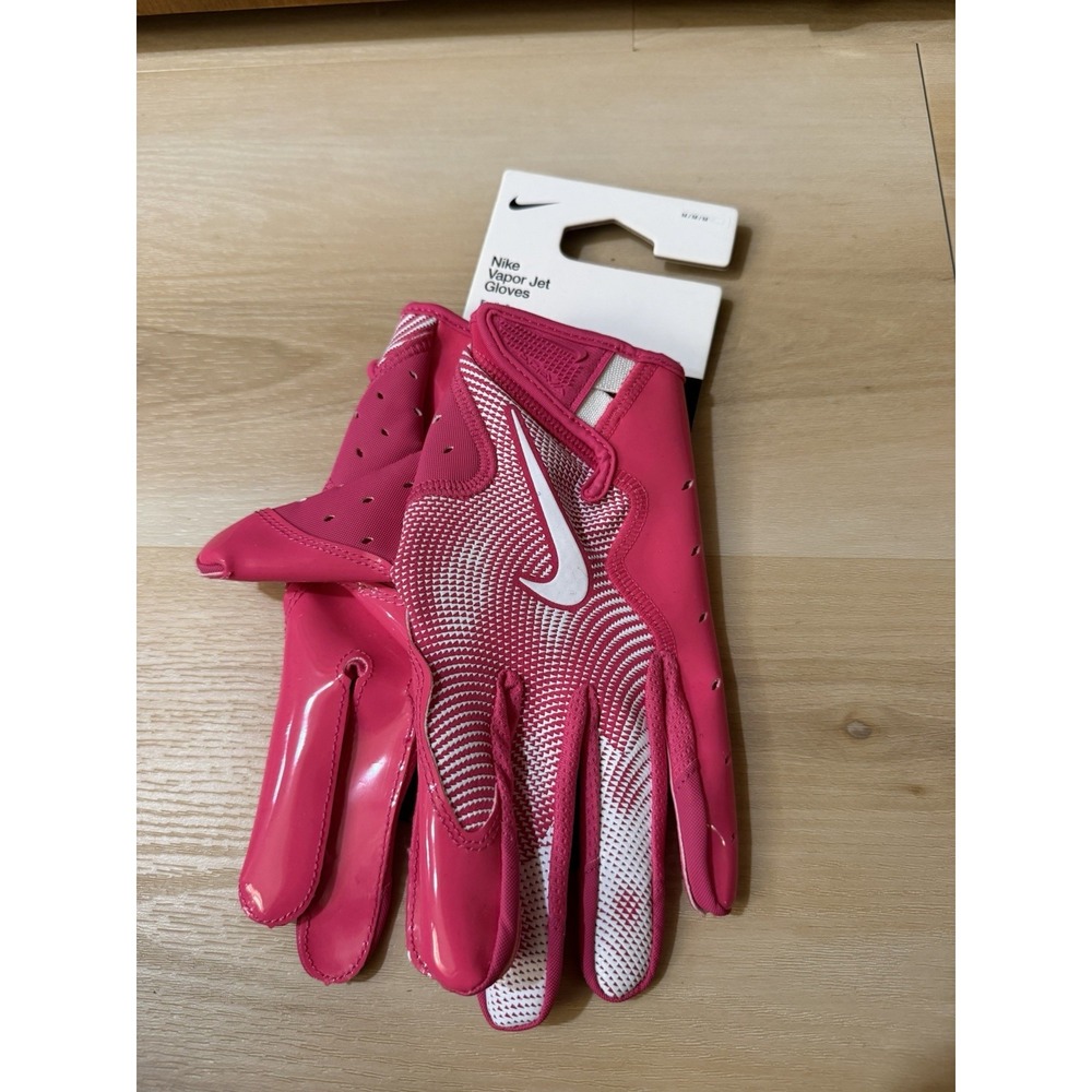 Nike Vapor Jet Football Receiver Gloves Adult Size Medium Pink New
